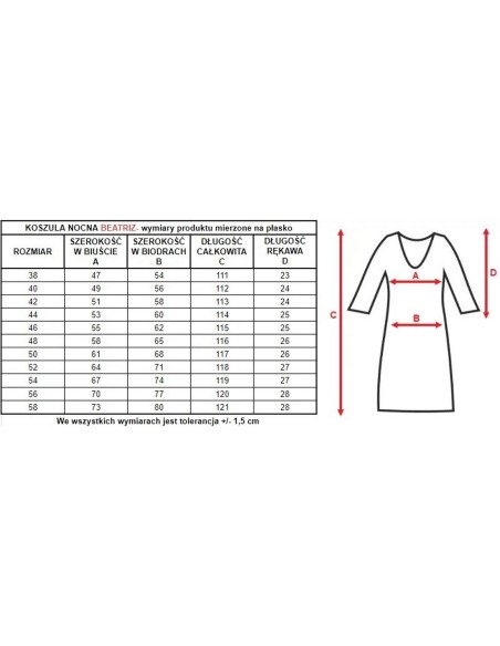 Shirt night women's with short sleeve, Mewa 4112