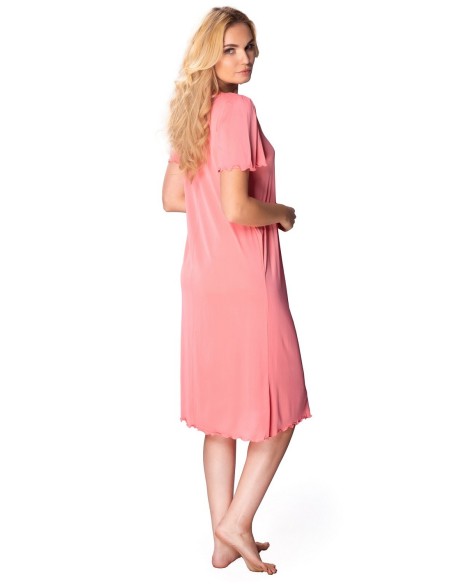 Koszula nocna damska z krótkim rękawem, Mewa 4112