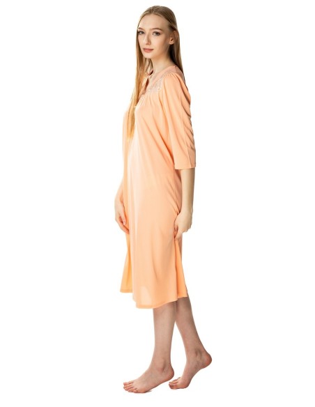 Koszula damska nocna z krótkim rękawem, Mewa 4133