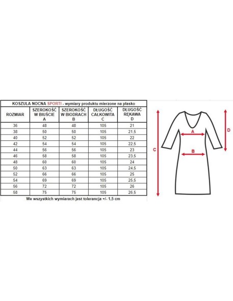 Shirt night with wiskozy Mewa Sporti