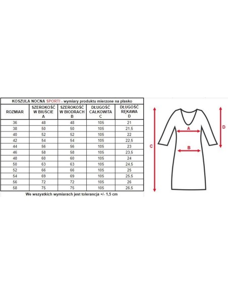 Koszula nocna z wiskozy Mewa Sporti 