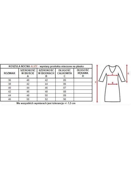 Seksowna koszulka nocna koronkowa Mewa Alize 