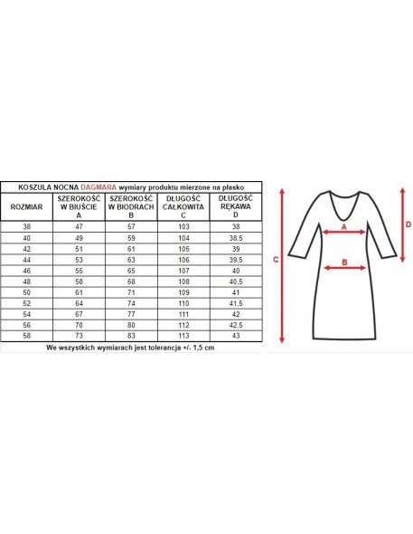 Shirt night with wiskozy Mewa Dagmara
