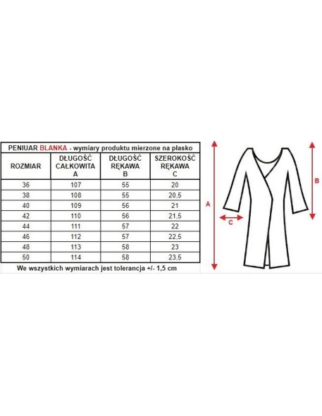 Peniuar ladies' fastened Mewa Blanka