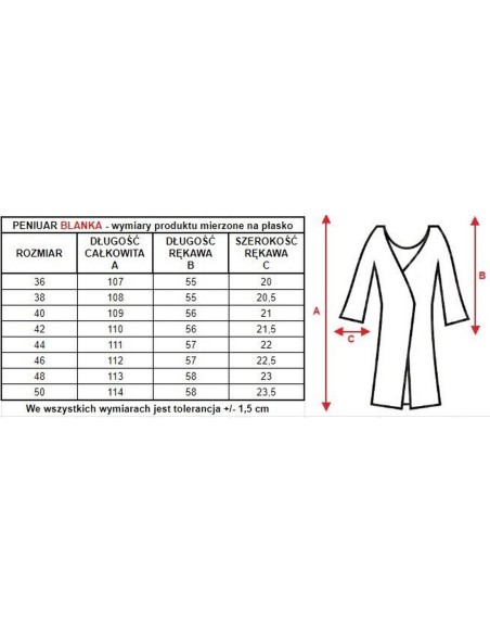 Peniuar ladies' fastened Mewa Blanka