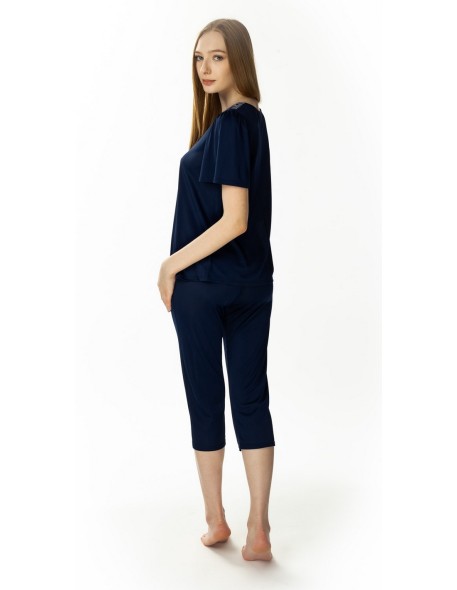 Dwuczęściowa piżama damska krótki rękaw Mewa...