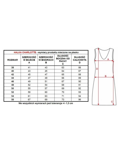 Short slip on wide straps Mewa Charlotte