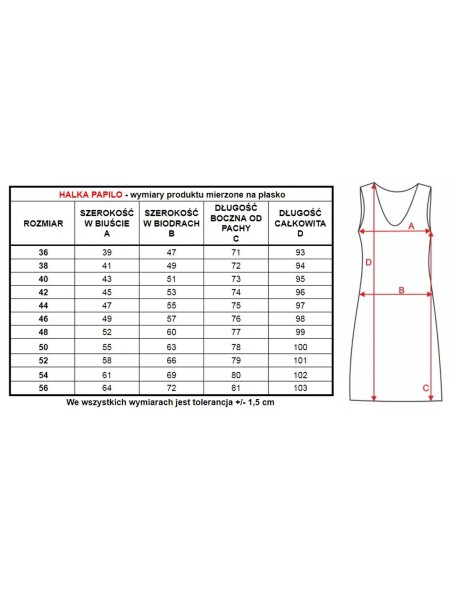 Slip with koronką under dress Mewa Papilo 86278