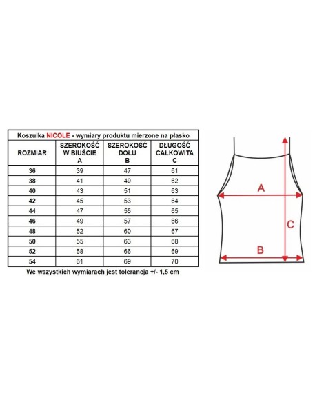 Undershirt ladies' camisole Mewa Nicole