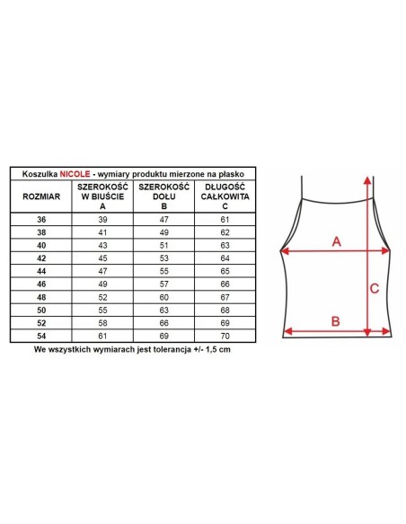 Podkoszulek damski na ramiączkach Mewa Nicole 