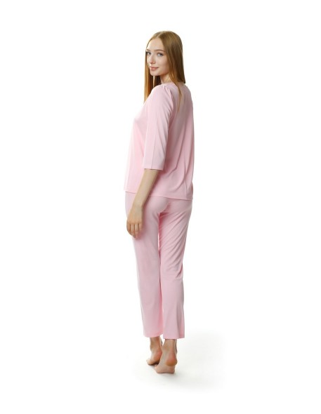 Pajamas with wiskozy women's 3/4 sleeve Mewa...