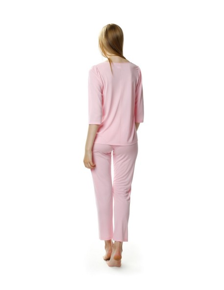 Pajamas with wiskozy women's 3/4 sleeve Mewa...