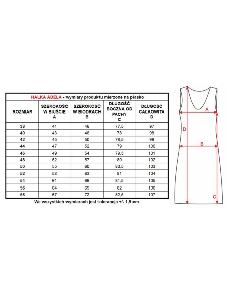 Slip women's on wide straps short, Mewa 1094