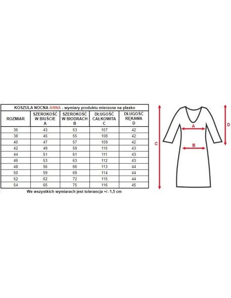 Shirt night with wiskozy plus size Mewa Pola