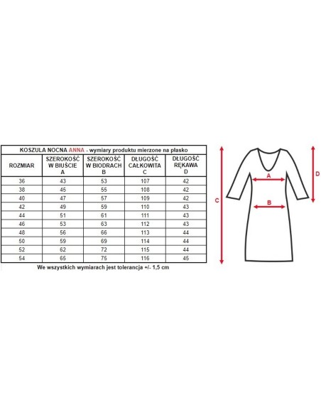 Shirt night with wiskozy plus size Mewa Pola
