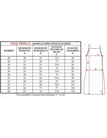 Halka z koronką damska Mewa Anabelle 