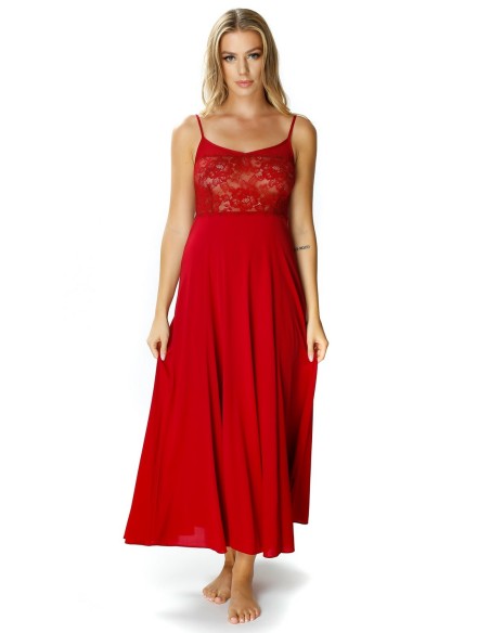 Długa koszula nocna rozkloszowana Mewa Queen 