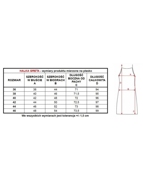 Slip women's with wiskozy under dress Mewa Greta