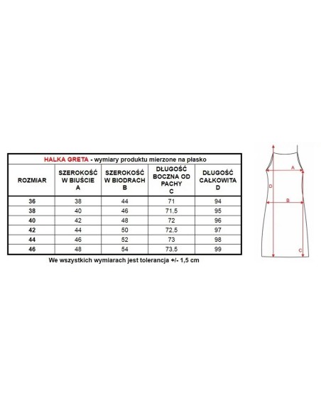 Slip women's with wiskozy under dress Mewa Greta