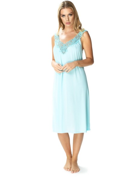 Koszula nocna damska na ramiączkach długa, Mewa...