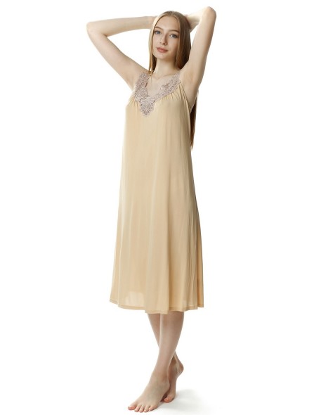 Koszula nocna damska na ramiączkach długa, Mewa...