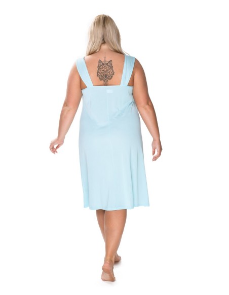 Koszula nocna damska na ramiączkach długa, Mewa 4114