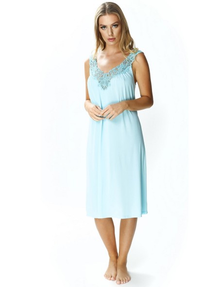 Koszula nocna damska na ramiączkach długa, Mewa...