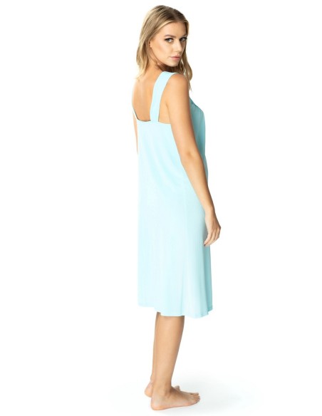 Koszula nocna damska na ramiączkach długa, Mewa 4114