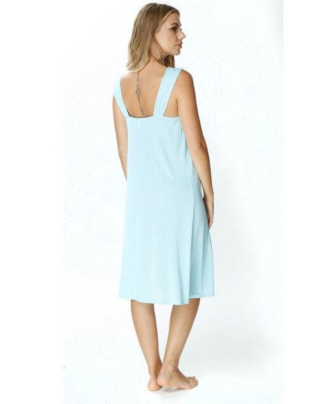 Koszula nocna damska na ramiączkach długa, Mewa 4114