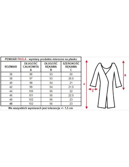 Summer bathrobe ladies' long sleeves Mewa Paula