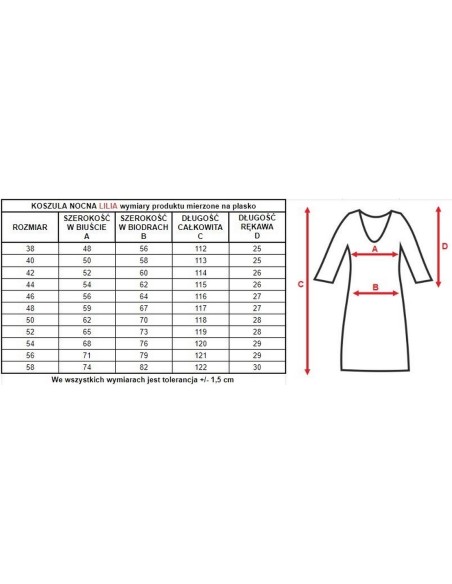Damska koszula nocna z wiskozy Mewa Lilia 
