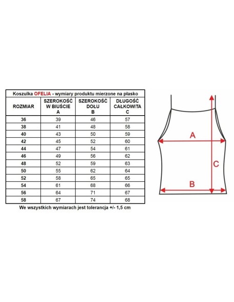 Halka damska na ramiączkach Mewa Ofelia 
