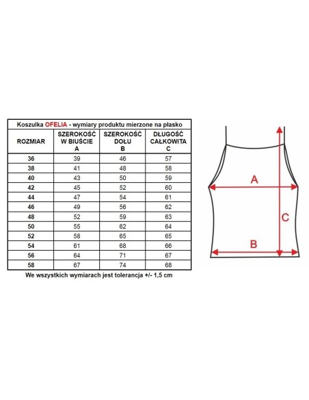 Halka damska na ramiączkach Mewa Ofelia 