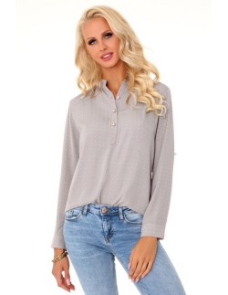 Verinn blouse women's polka dots long sleeves grey,... 2
