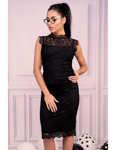 Nomades komplet damski bluzka i spódnica czarny, Merribel 90535