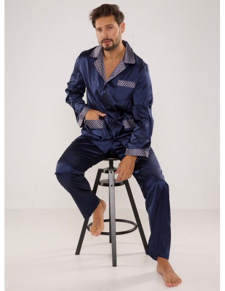 Pajamas men's satin, De Lafense 939