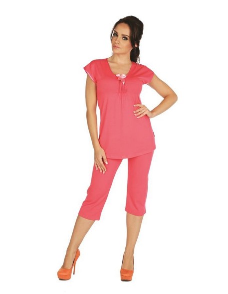 Visa pajamas women's short sleeve and trousers,...