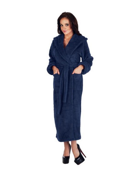 Luna ii bathrobe long with hood, De Lafense 807