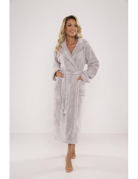 Luna ii bathrobe long with hood, De Lafense 807