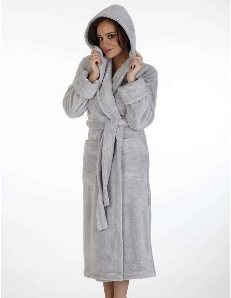 Luna ii bathrobe long with hood, De Lafense 807