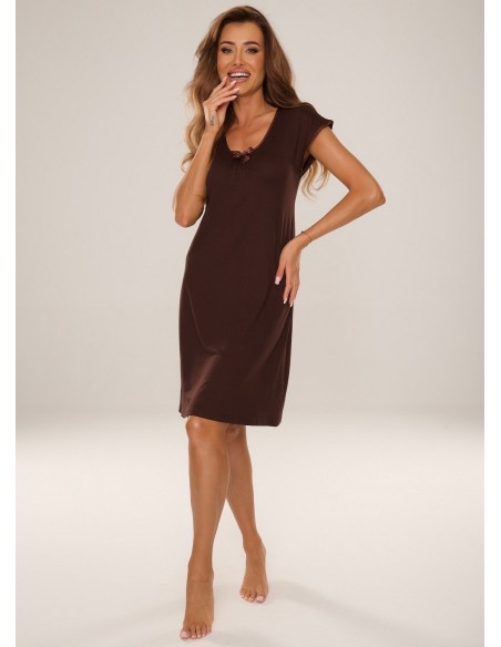 Visa koszula nocna damska z krótkim rękawem, De Lafense 870