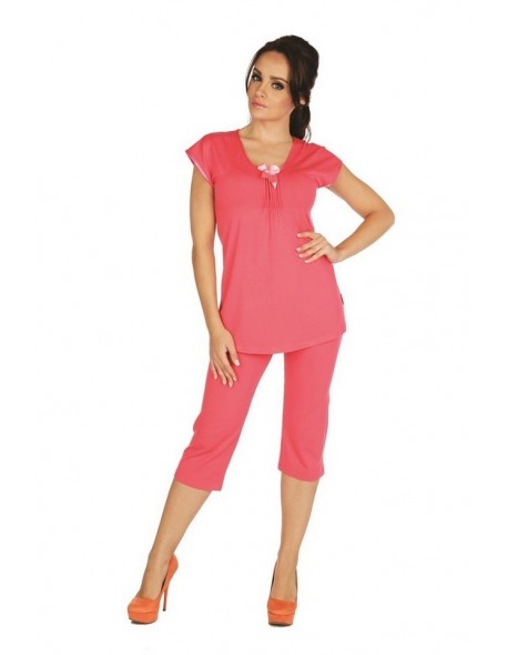 Visa pajamas women's short sleeve trousers 3/4 3xl-4xl, De Lafense 889