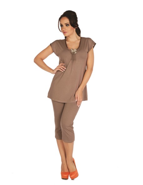 Visa pajamas women's short sleeve and trousers,...