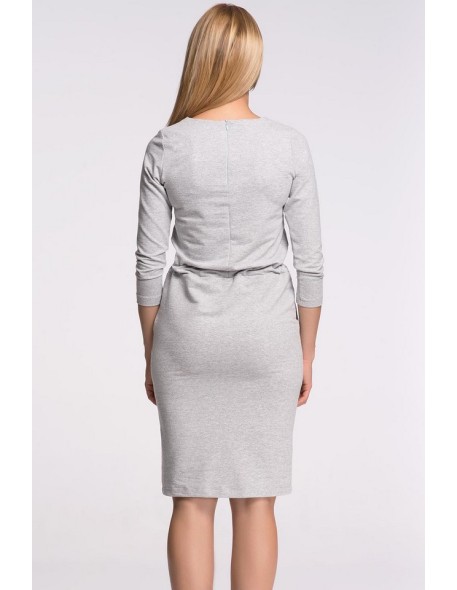 Dress women's with 3/4 sleeve, Makadamia m277