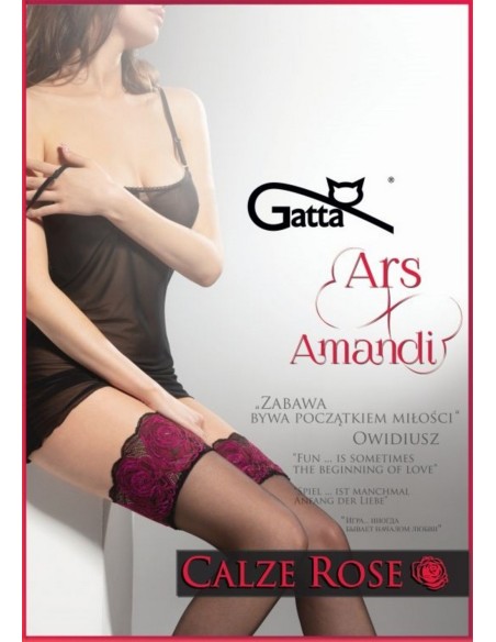 Stockings self-supporting Gatta Ars Amandi Calze Rose 15 den