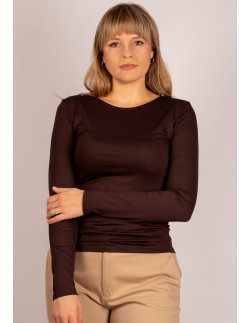 Bluzka damska długi rękaw Babell Manati, z dekoltem łódką